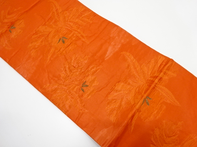 花模様織り出し　名古屋帯